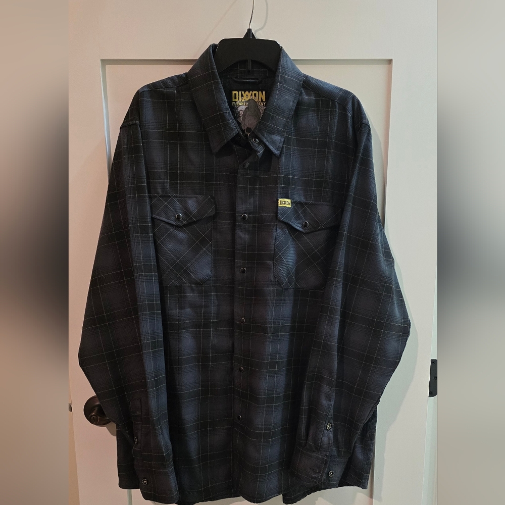 Dixon Black/ Purple-ish Plaid Button-Up Shirt